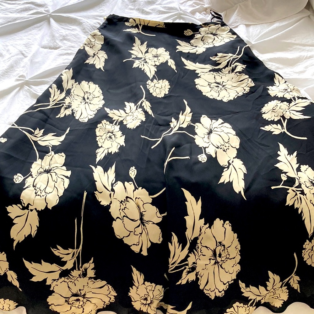 Floral Flowy Maxi Skirt. Flowers